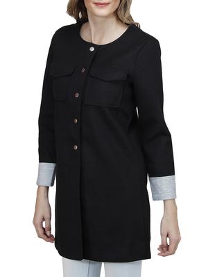 black polyester coat - 10266291 - Standard Image - 2