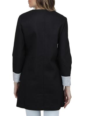 black polyester coat - 10266291 - Standard Image - 3