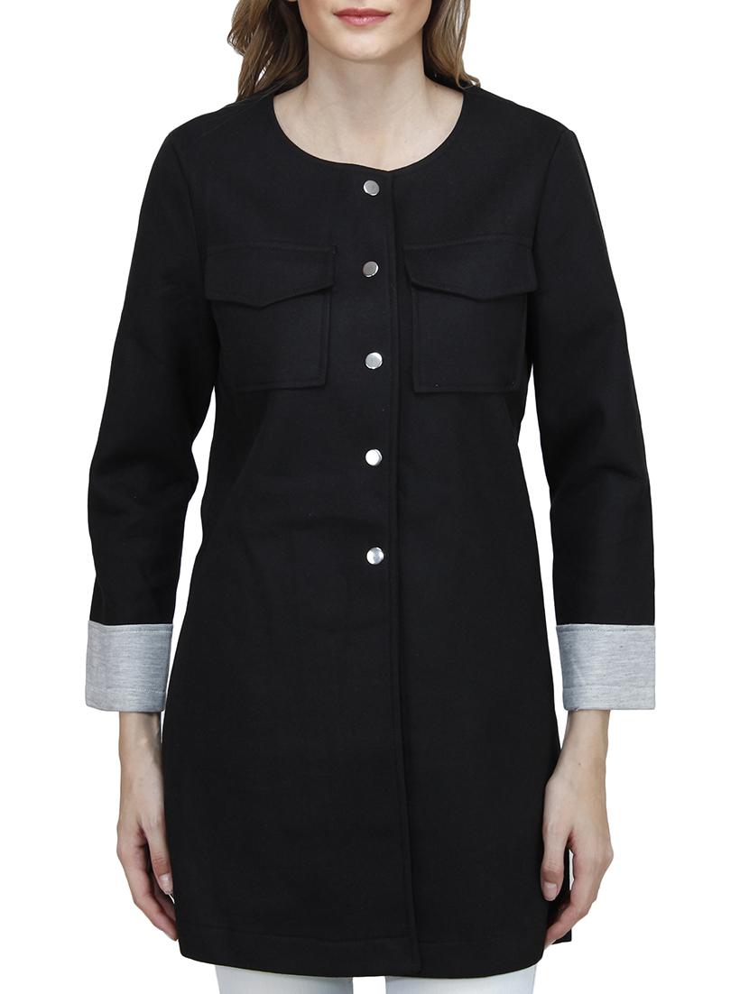 black polyester coat - 10266291 - Zoom Image - 1