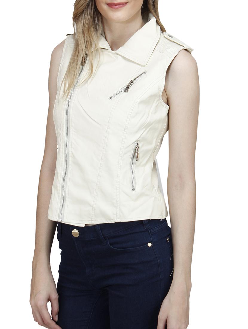 white leatherette jacket - 10266333 - Zoom Image - 2