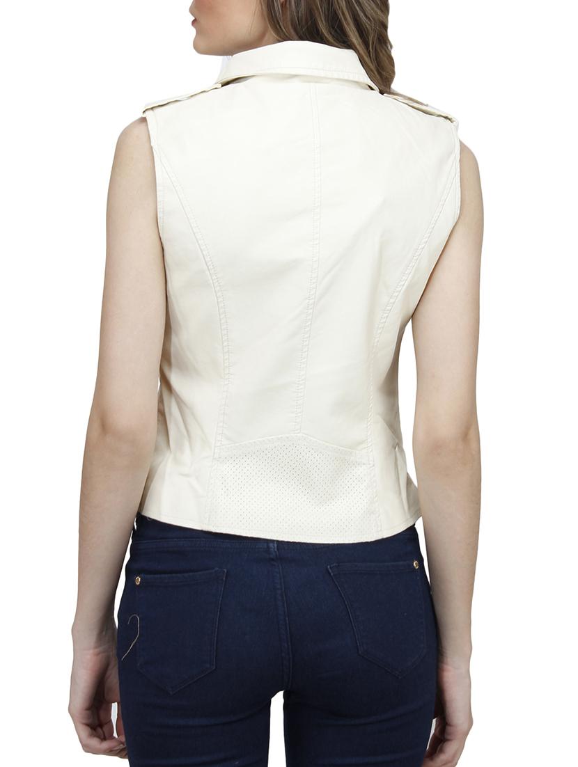 white leatherette jacket - 10266333 - Zoom Image - 3