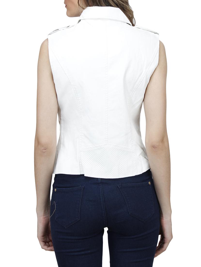 white leatherette jacket - 10266337 - Zoom Image - 3
