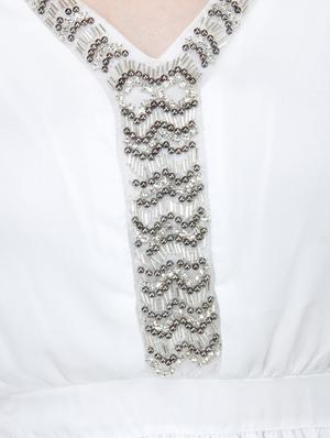 white polyester dress - 10266370 - Standard Image - 4