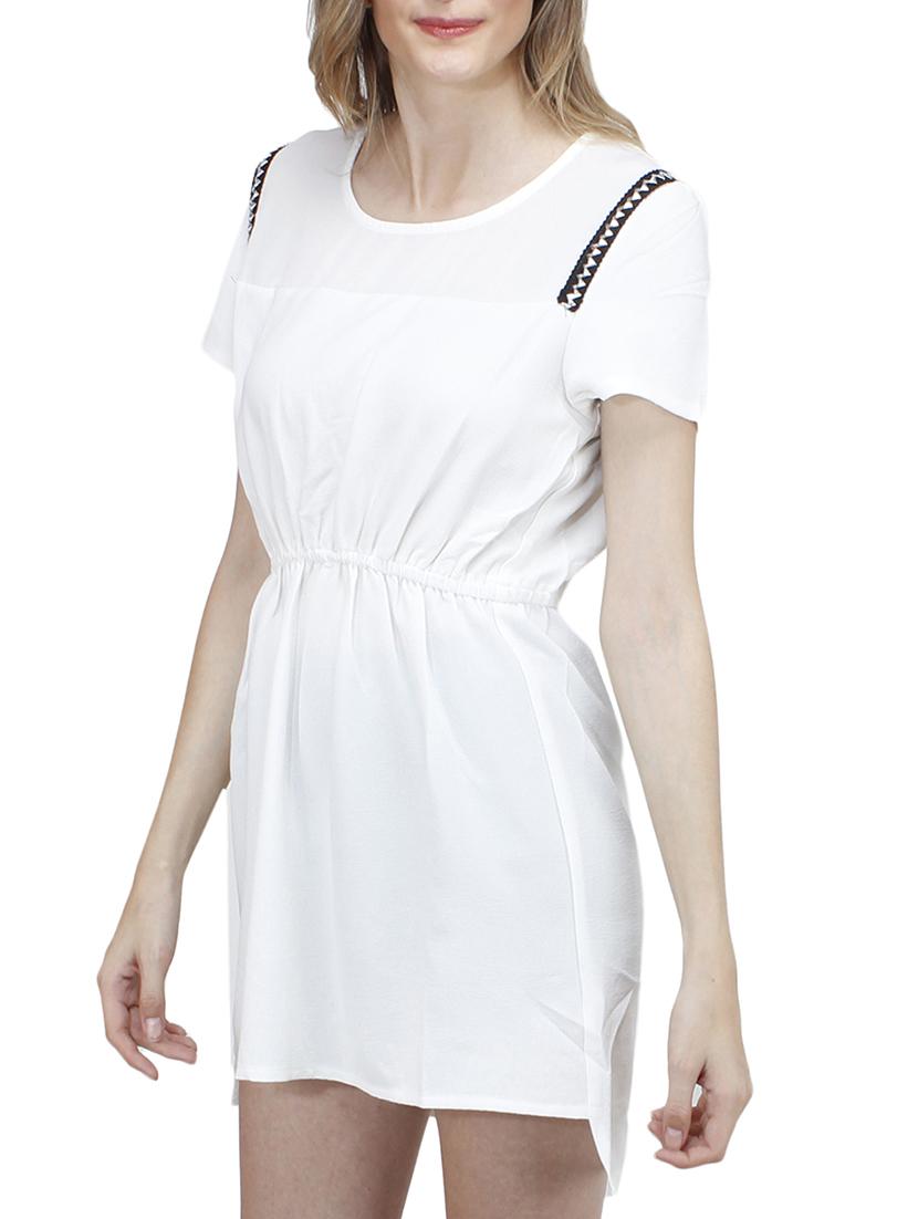 white polyester dress - 10266373 - Zoom Image - 2