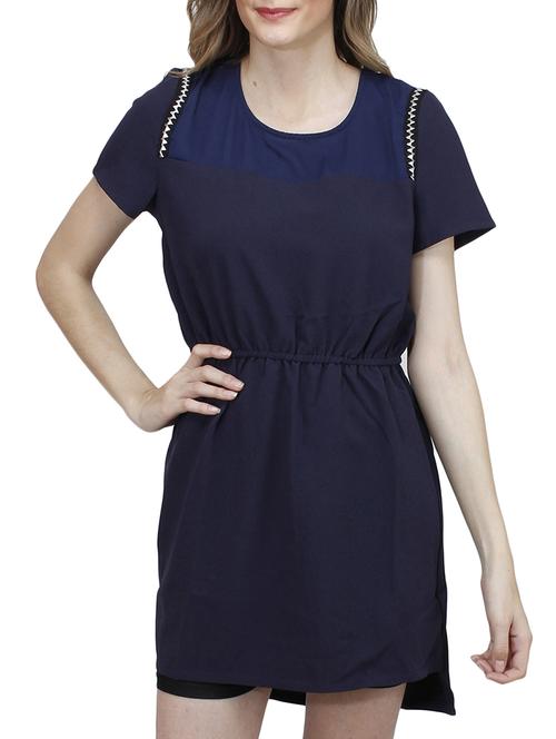 navy blue polyester dress - 10266374 - Standard Image - 1