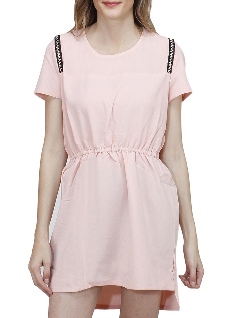 light pink polyester dress