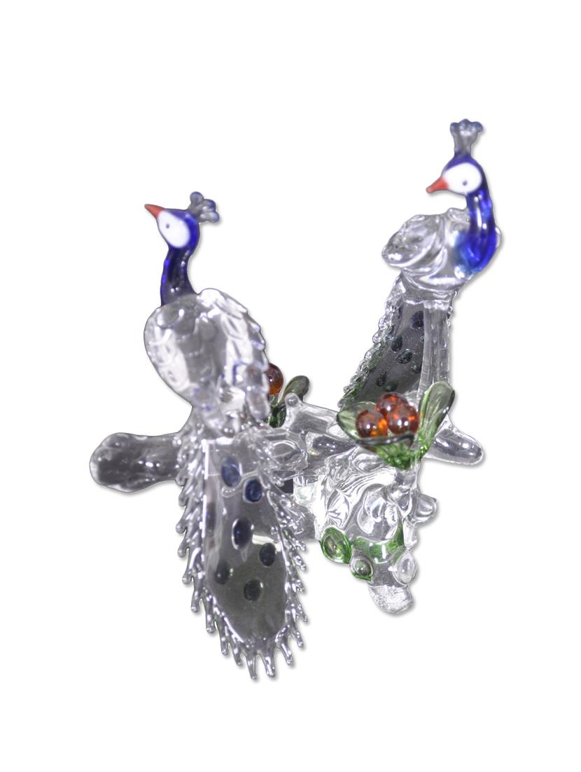 Sutra D??cor Crystal Pair of Peacock Showpiece - 10270717 - Zoom Image - 1