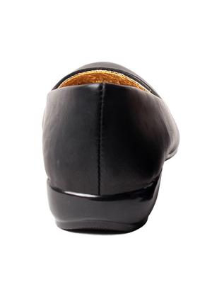 black leatherette slip on formal shoe - 10277258 - Standard Image - 4