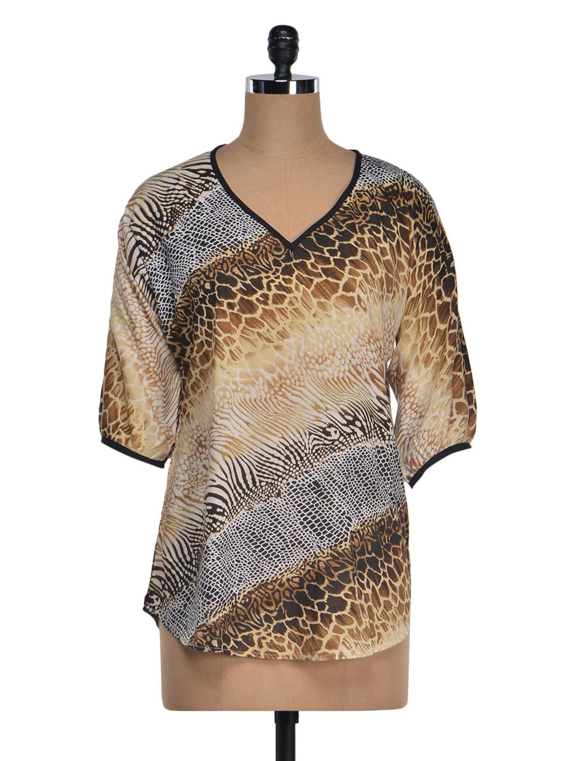 Animal Print Rayon Top - 1027885 - Zoom Image - 1