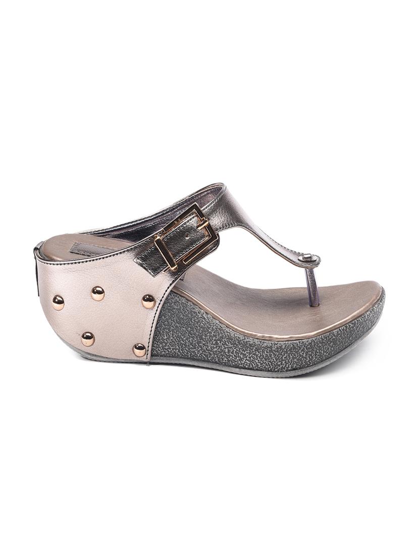 silver open thong wedge - 10288317 - Zoom Image - 2