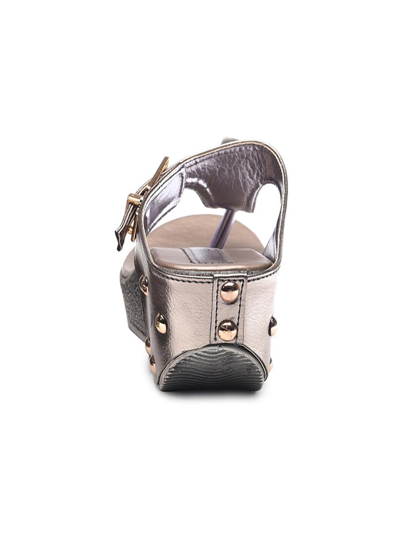 silver open thong wedge - 10288317 - Zoom Image - 5