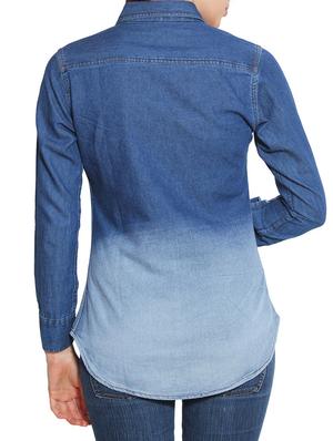 dark blue denim shirt - 10288853 - Standard Image - 3