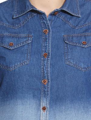 dark blue denim shirt - 10288853 - Standard Image - 4