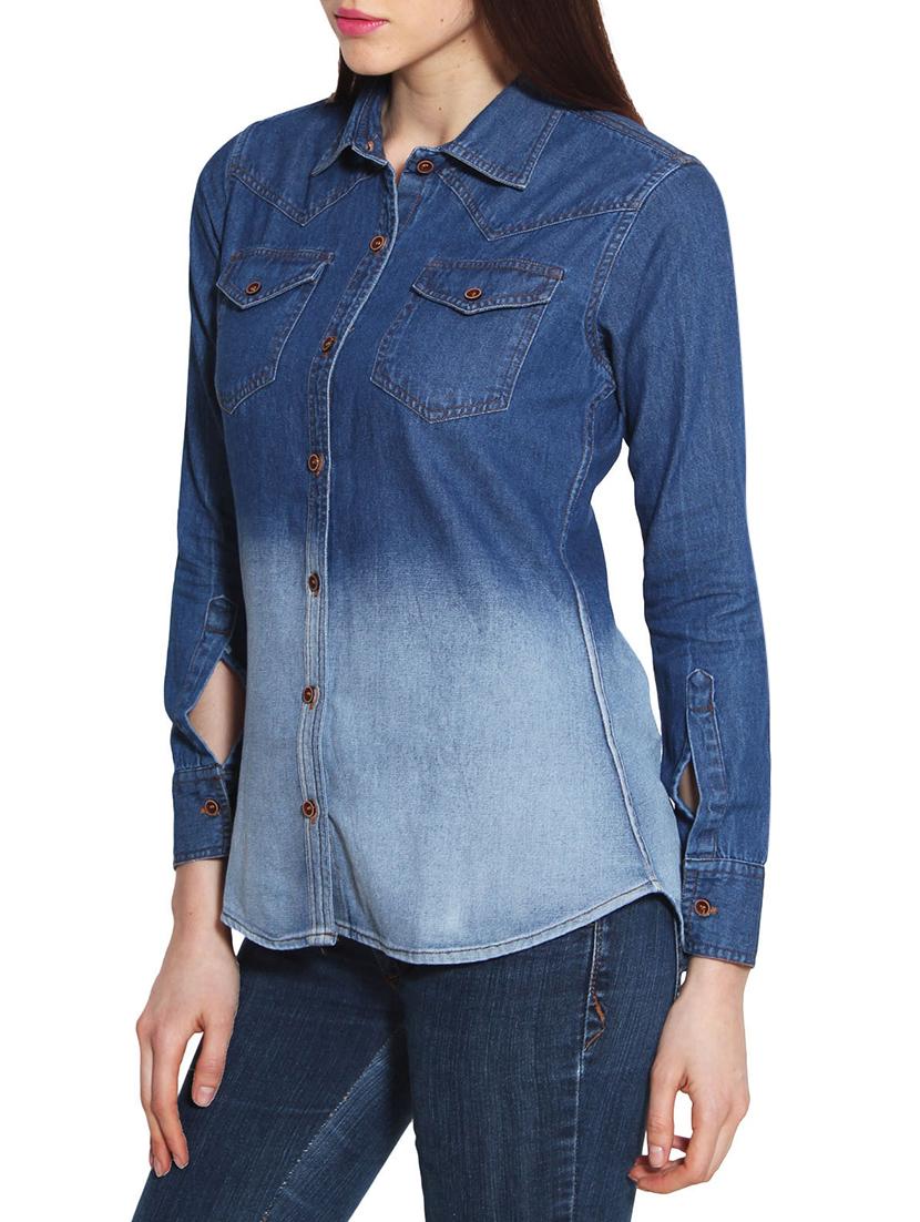 dark blue denim shirt - 10288853 - Zoom Image - 2