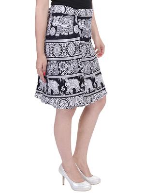 ethnic printed wrap a-line skirt - 10288965 - Standard Image - 2