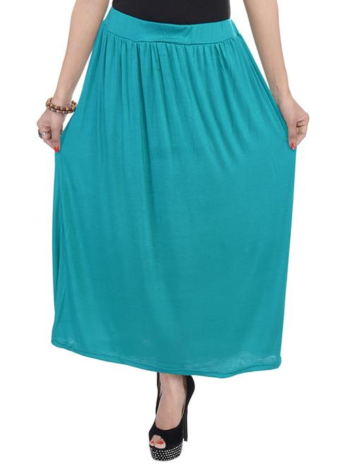 turquoise cotton skirts - 10288981 - Standard Image - 1