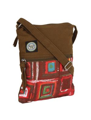 brown printed sling bag - 10291744 - Standard Image - 5