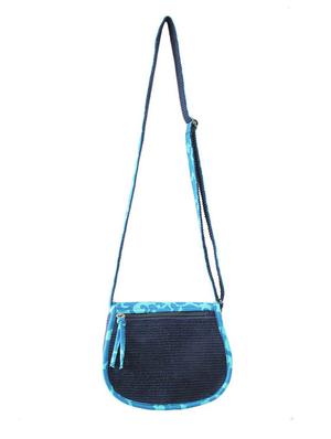 blue canvas printed sling bag - 10291749 - Standard Image - 2