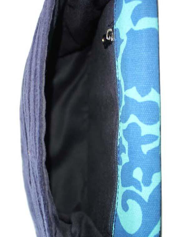 blue canvas printed sling bag - 10291749 - Zoom Image - 3