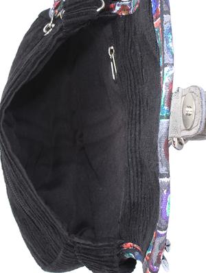 black canvas regular sling bag - 10291750 - Standard Image - 3