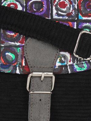 black canvas regular sling bag - 10291750 - Standard Image - 4