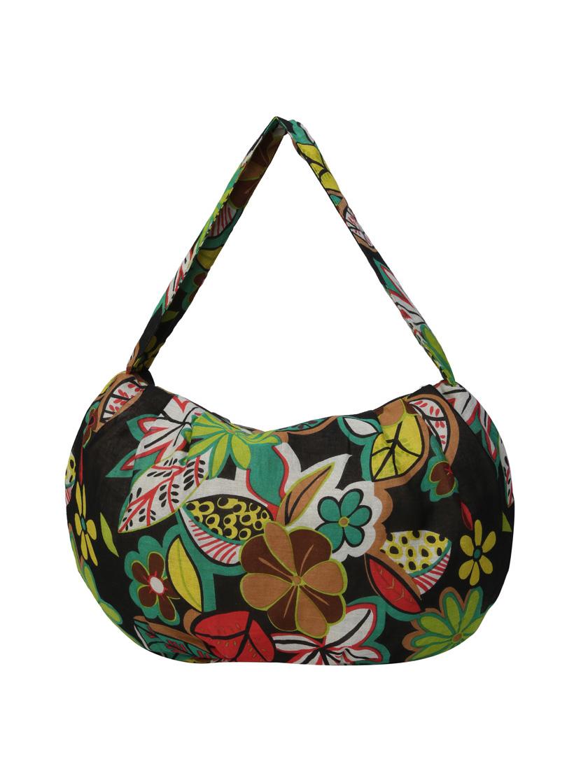 multi colored cotton printed handbag - 10291767 - Zoom Image - 2