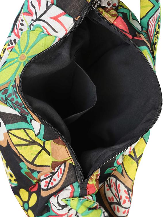 multi colored cotton printed handbag - 10291767 - Zoom Image - 3