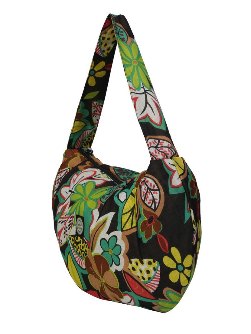 multi colored cotton printed handbag - 10291767 - Zoom Image - 5