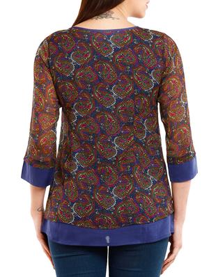 multi colored polyester top - 10292693 - Standard Image - 3
