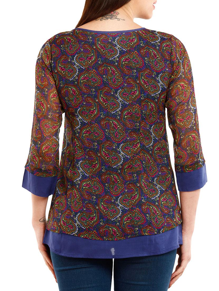 multi colored polyester top - 10292693 - Zoom Image - 3