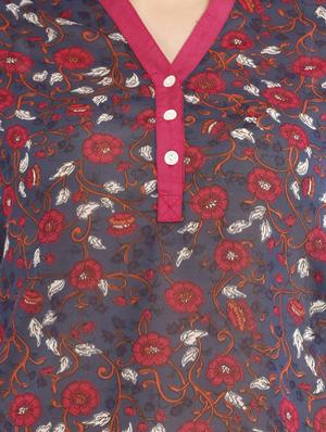 pink floral polyester top - 10292696 - Standard Image - 4