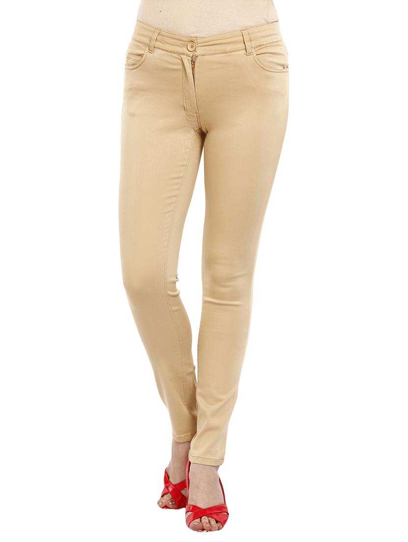 beige cotton trousers - 10292698 - Zoom Image - 1
