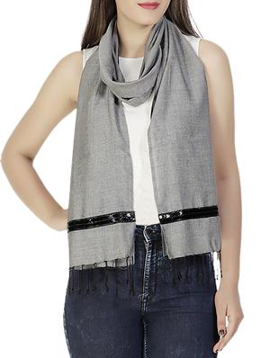 grey viscose scarf - 10296327 - Standard Image - 1