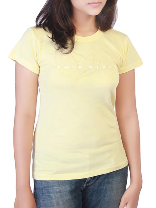 yellow cotton tee - 10299095 - Very Small Image - 1