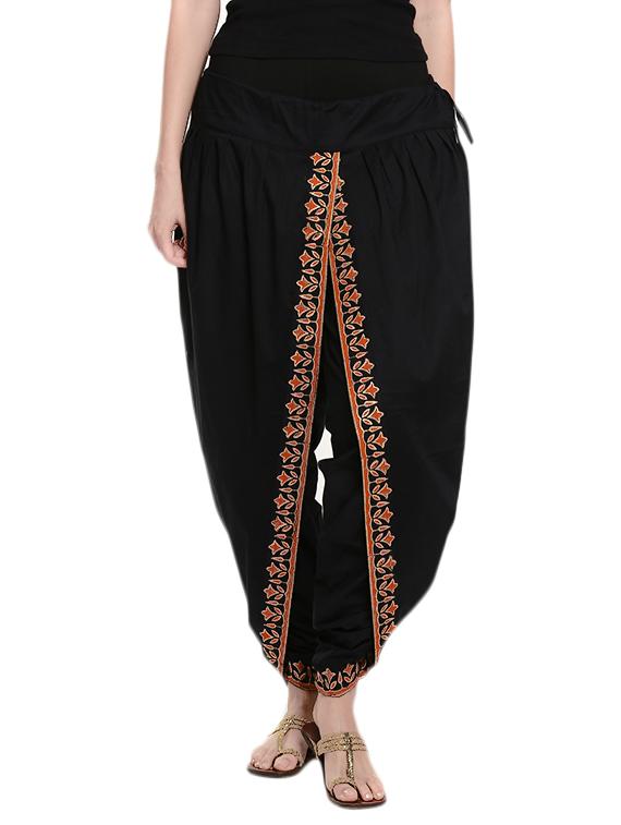 cotton hand block printed dhoti pants - 10302691 - Zoom Image - 1