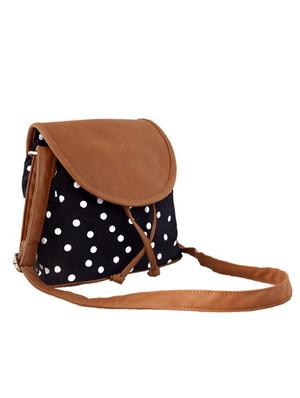 black polka dotted sling bag - 10303713 - Standard Image - 9