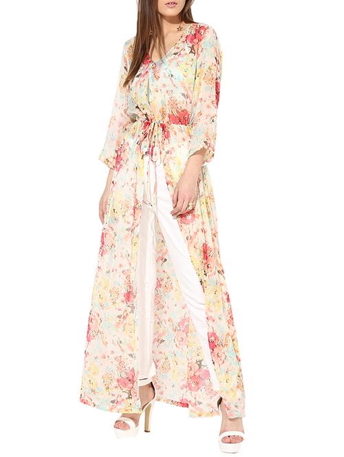 multi colored georgette shrug - 10306353 - Very Small Image - 1