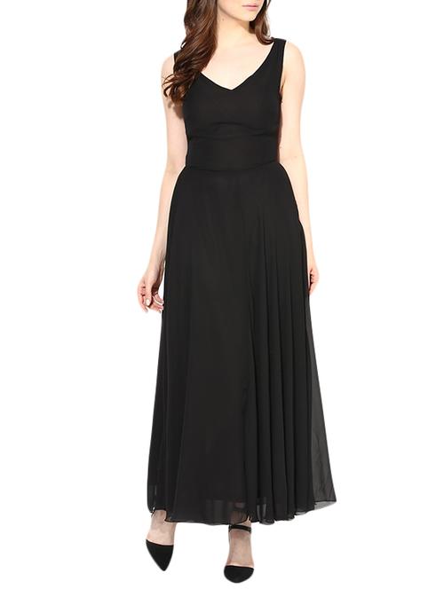 black georgette dress - 10306429 - Very Small Image - 1