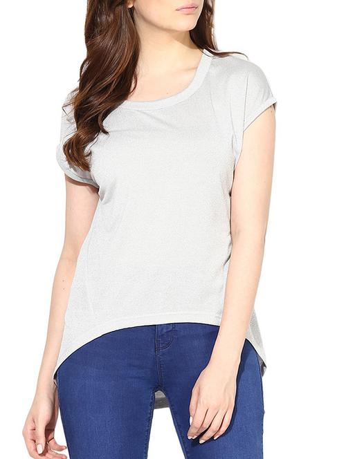 grey polyester blend top - 10306544 - Standard Image - 1