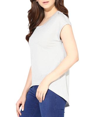 grey polyester blend top - 10306544 - Standard Image - 2