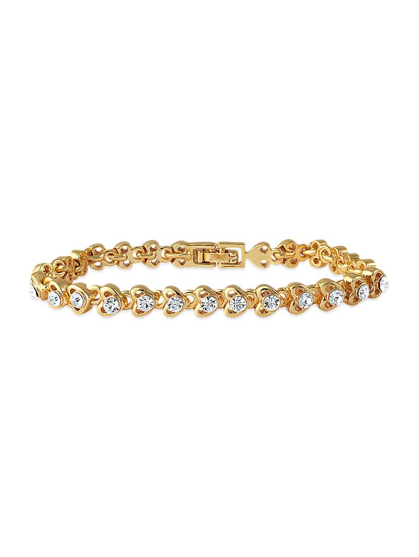 gold , white crystal bracelet - 10306785 - Zoom Image - 1