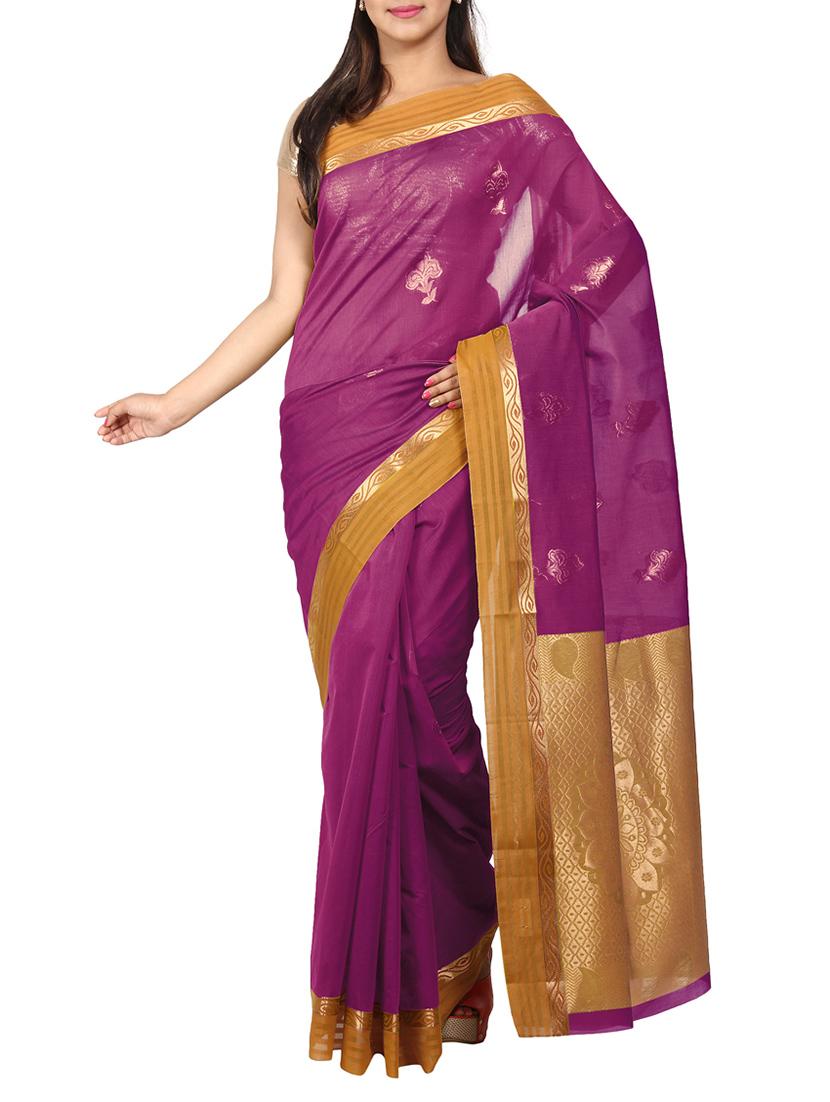 purple silk saree - 10310078 - Zoom Image - 1