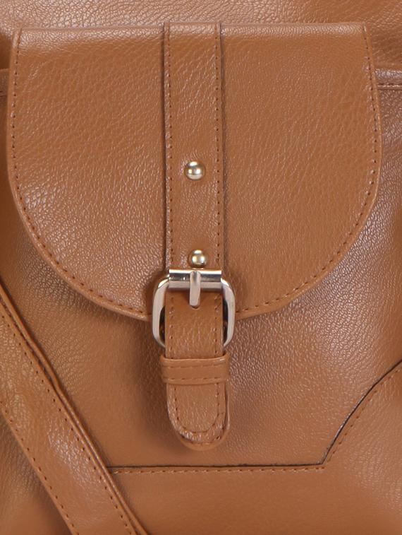 brown leatherette backpack - 10317321 - Zoom Image - 4