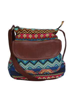 multi coloured canvas slingbag - 10317323 - Standard Image - 5