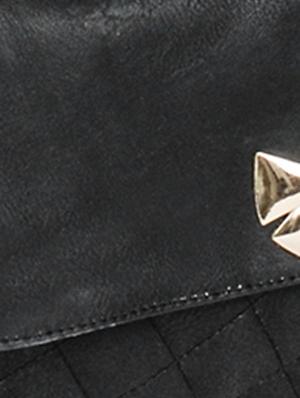 black leatherette sling bag - 10317341 - Standard Image - 4