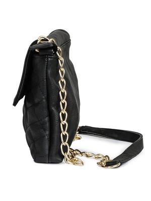 black leatherette sling bag - 10317341 - Standard Image - 5