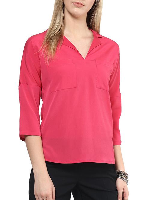 pink crepe top - 10328207 - Standard Image - 1