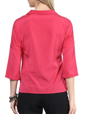 pink crepe top - 10328207 - Standard Image - 3