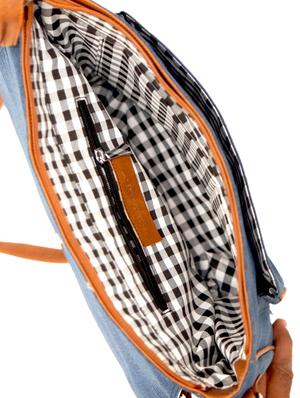 blue denim satchel - 10334885 - Standard Image - 3