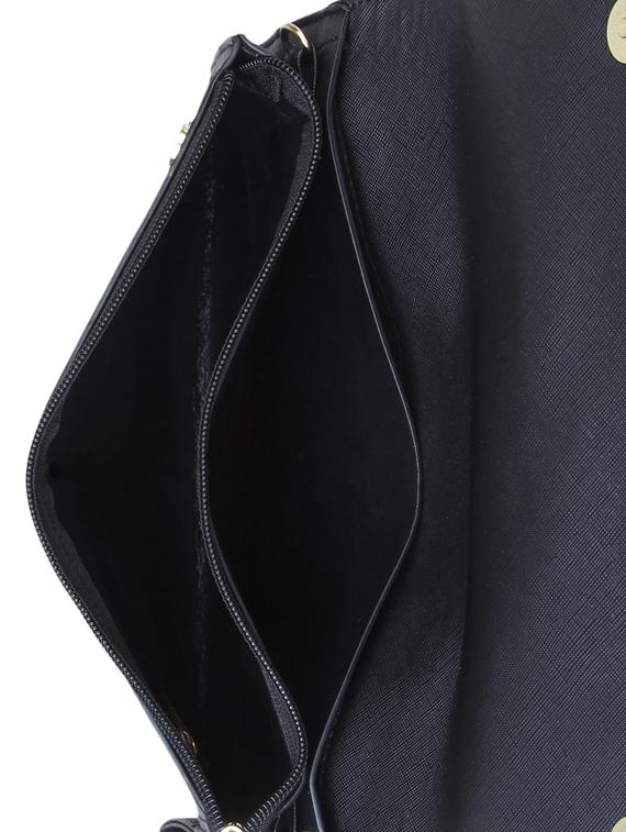 black leatherette clutch - 10346311 - Zoom Image - 3